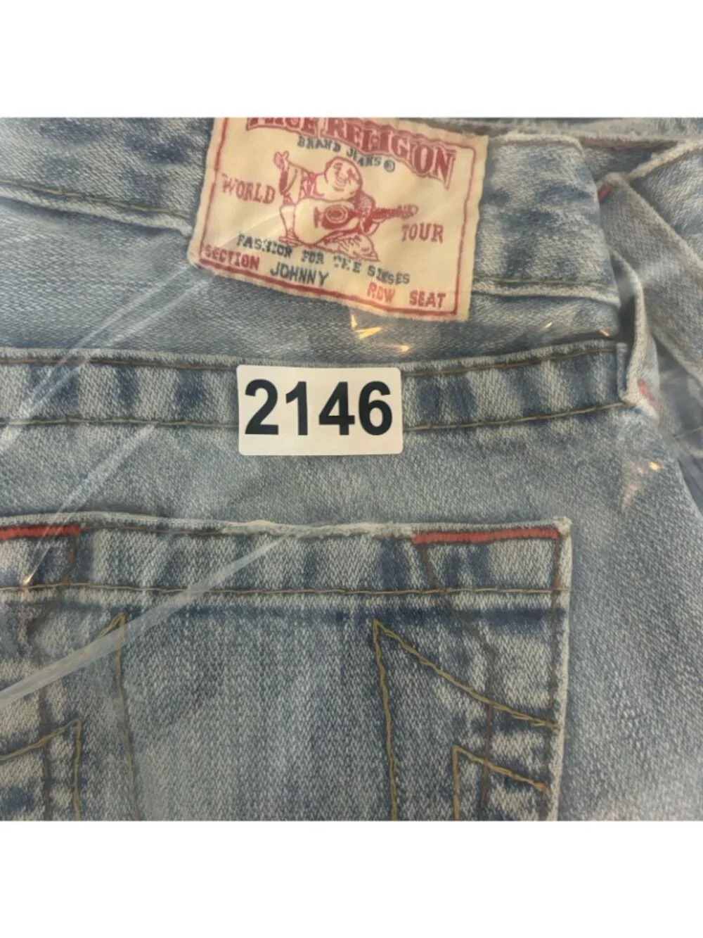 Vintage True Religion Jeans JOHNNY Boot Embroidered Fairy Light Wash Size 24 - Picture 13 of 13